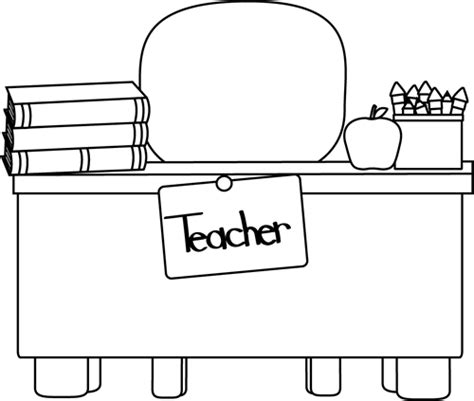 Free black and white classroom clipart