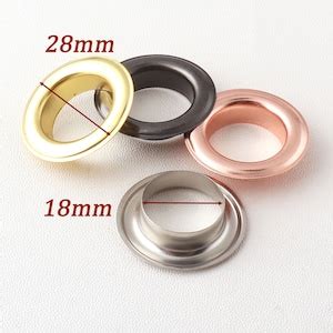 Grommets Eyelets for Canvas Clothes and Leather Craft 18mm Washer Self Backing Rose Gold Bead ...