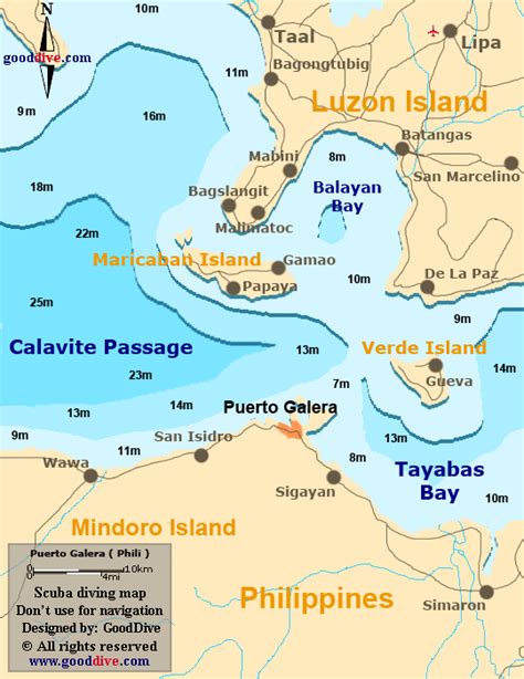 Map of Puerto Galera- GoodDive.com