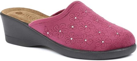 Pavers Ladies Slip-on Wedge Mule Slippers: Amazon.co.uk: Fashion