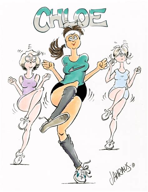 Aerobics Cartoon | Funny Gift for Aerobics Girl