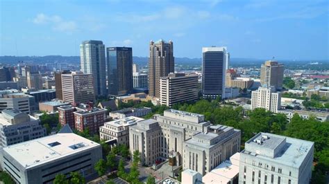 Aerial establishing shot Downtown Birmingham Alabama USA 4k 24p Stock ...