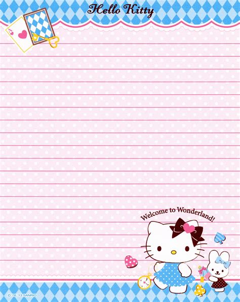 Sanrio - Hello Kitty - Memo paper | Hello kitty printables, Hello kitty ...