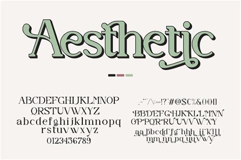 Premium Vector | Aesthetic display font alphabets, with ligature and ...