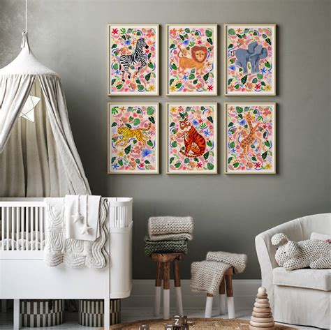 Safari Nursery Wall Art Set By Violets Print House