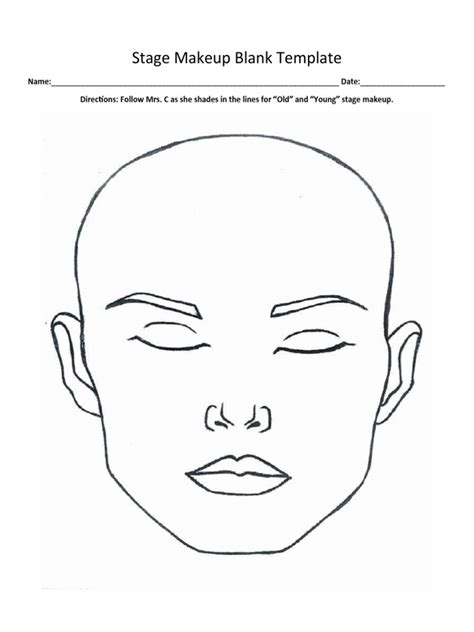 Stage Makeup Blank Template | PDF