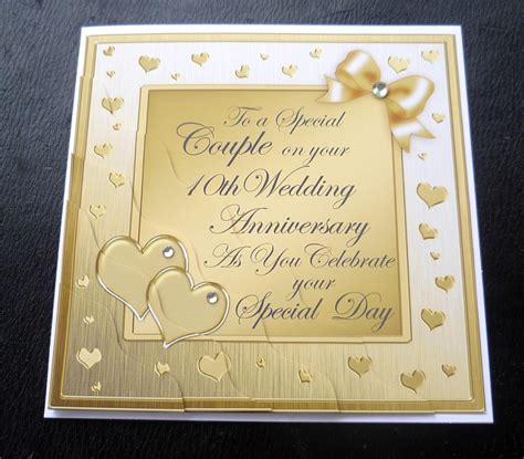 Special Couple 10th Wedding Anniversary Card - 4 colours | eBay