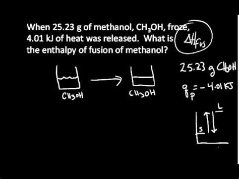 Enthalpy of Fusion Example - YouTube