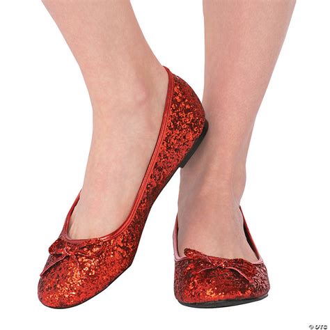 Women's Red Glitter Ballet Shoes | Oriental Trading