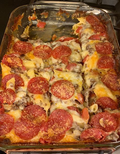 Pepperoni Pizza Casserole - WEEKNIGHT RECIPES