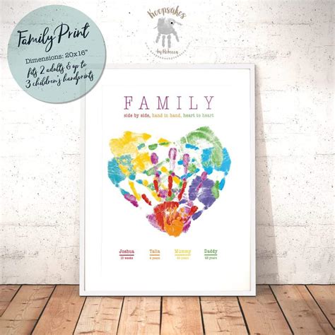 Large Family Handprint Heart - Keepsakes by Rebecca