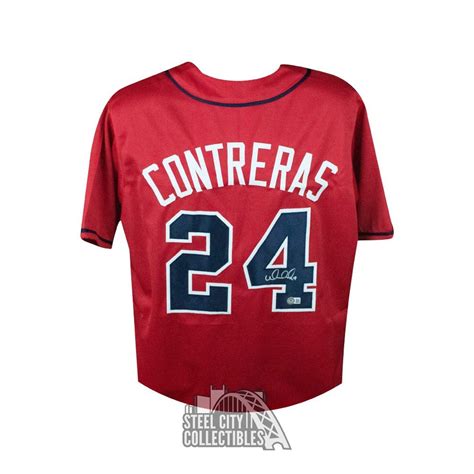 William Contreras Autographed Atlanta Red Custom Baseball Jersey - BAS ...