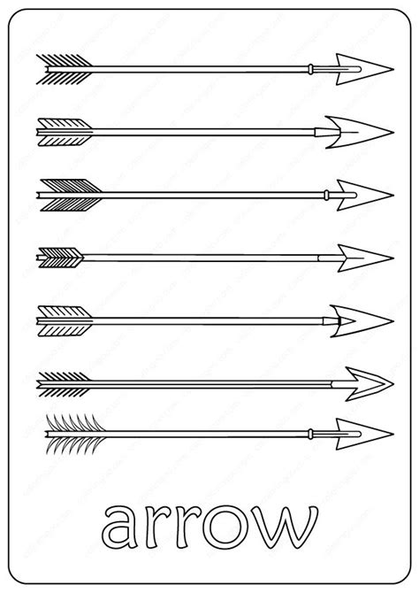 Printable Arrow Outline Coloring Page | Coloring book pages, Coloring ...