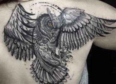 12+ Realistic Flying Owl Tattoo Designs and Ideas | PetPress