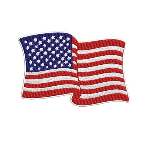 American Flag Waving Iron-on Embroidered Patch - Walmart.com