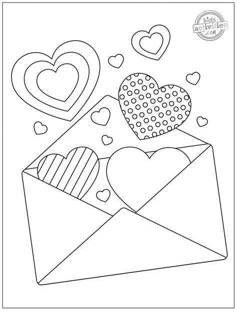 Coloring Page Printable Valentines Day Cards To Color