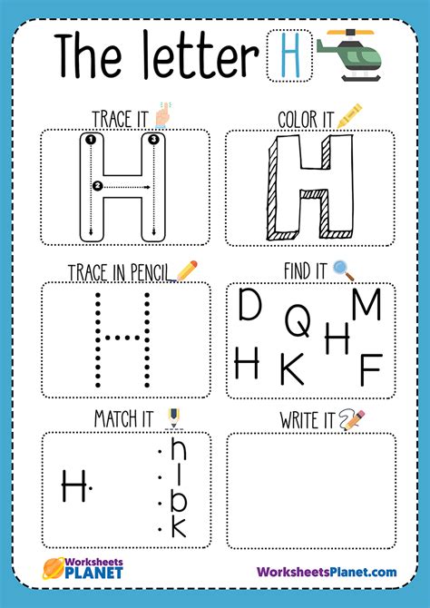 Letter H Worksheet