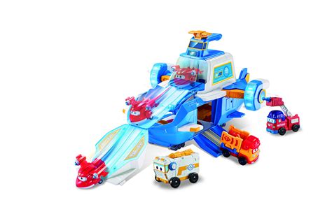 Super Wings - 2" Scale World Aircraft Large Playset with 2'' Supercharge Jett | Air Moving Base ...