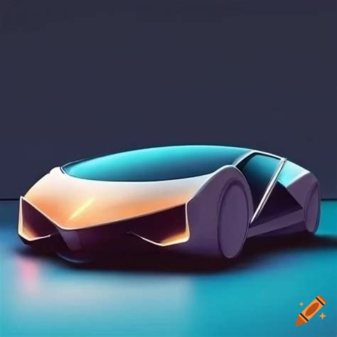 Concept design of a futuristic car on Craiyon