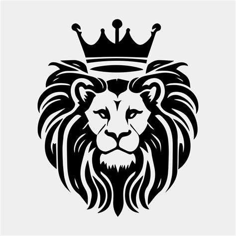 Head of a lion with a crown vector logo 21193657 Vector Art at Vecteezy