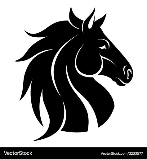 Horse head symbol Royalty Free Vector Image - VectorStock