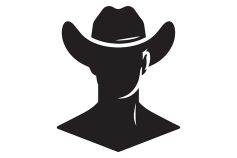 A cowboy with hat silhouette 47915873 Vector Art at Vecteezy