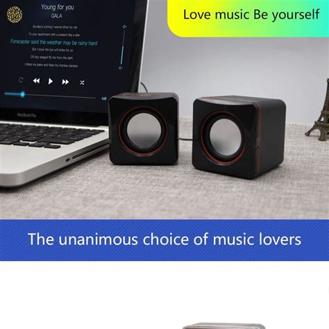 Mini USB Laptop Speakers Wired Laptop Speakers 2.0 Channel Small ...