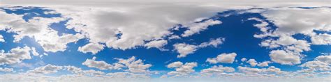 seamless 360 degrees angle view blue sky with clouds with zenith in ...