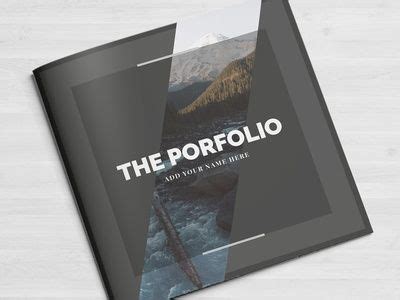 an open book with the title, the portfolio