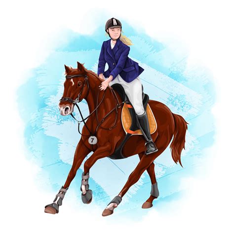 Woman Horseback Riding. Equestrian Sport. 642944 Vector Art at Vecteezy