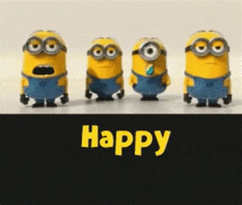 Happy Birthday Minions Gif - IceGif