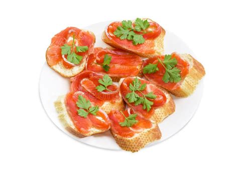 Sandwiches Made with Baguette, Butter and Salted Trout Stock Photo - Image of rainbow, butter ...