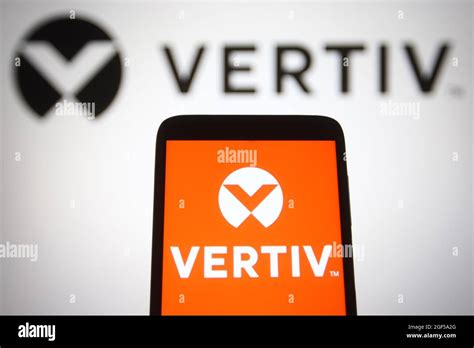In this photo illustration, Vertiv Holdings Co logo is seen displayed ...