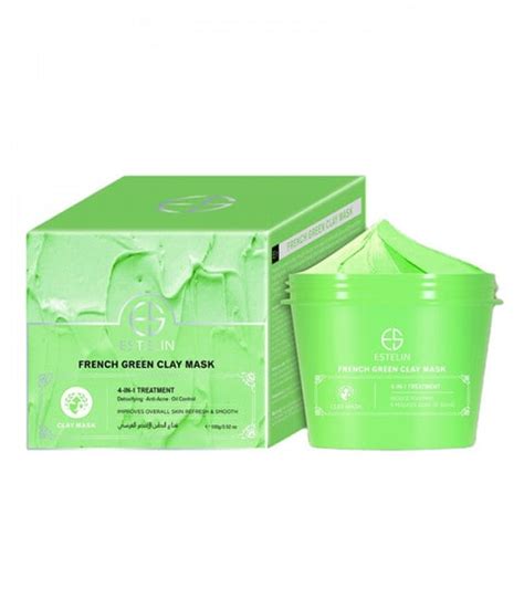 Buy Estelin French Green Clay Mask 100g Online - Shop Beauty & Personal Care on Carrefour Saudi ...