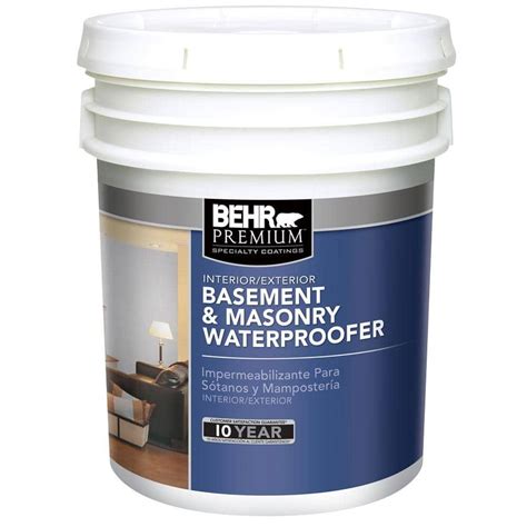 BEHR Premium 5 gal. Basement and Masonry Waterproofing Paint-87505 - The Home Depot