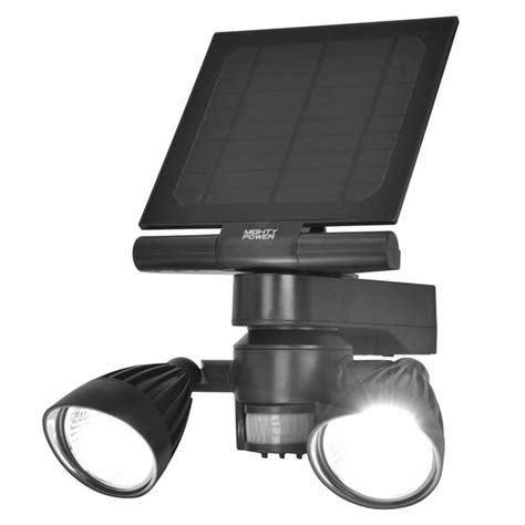 Mighty Power Outdoor Solar LED Security Flood Light, Black, 600 Lumens ...