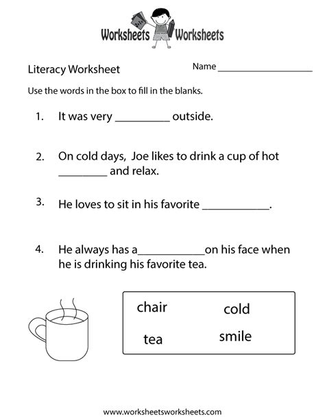 Free Printable Literacy Worksheets For Preschoolers – Kidsworksheetfun