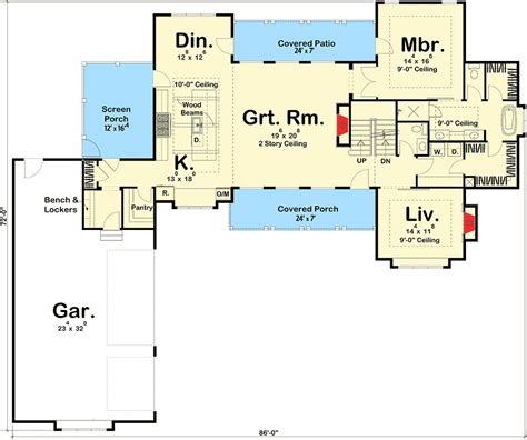 Modern 4 Bedroom Farmhouse Plan - 62544DJ | Architectural Designs - House Plans