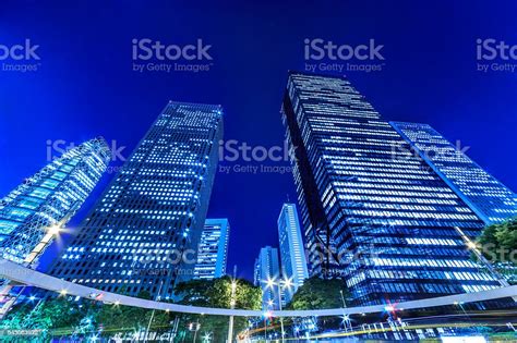 Shinjuku Skyscrapers Night View Stock Photo - Download Image Now ...