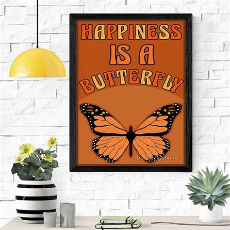 Happiness Is A butterfly Lana Del Rey Song Poster | Etsy