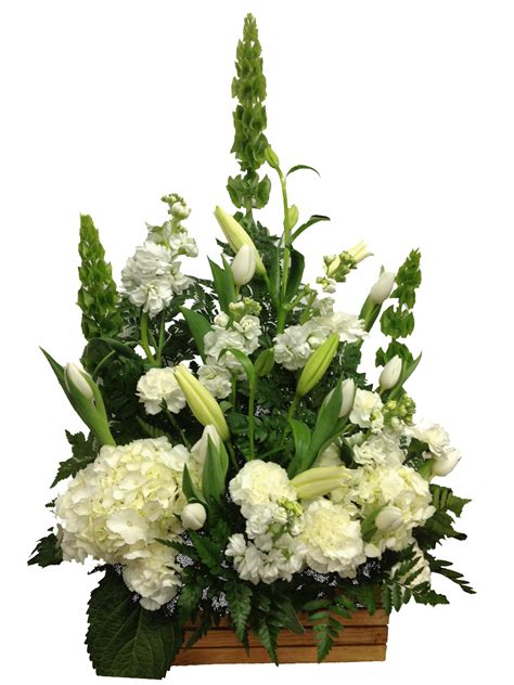 All White | Funeral flowers, Flower arrangements, Funeral flower arrangements