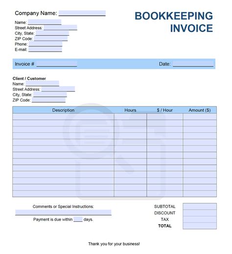 Bookkeeping Invoice – smaalerts