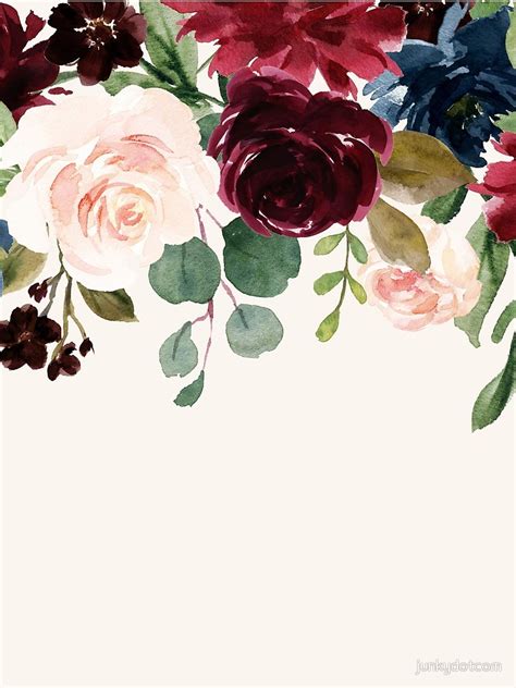 Burgundy Watercolor Flowers at GetDrawings | Free download