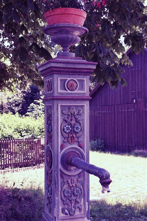 Artful Fountain Column Made of Cast Iron Stock Image - Image of pillar, fountain: 124758207