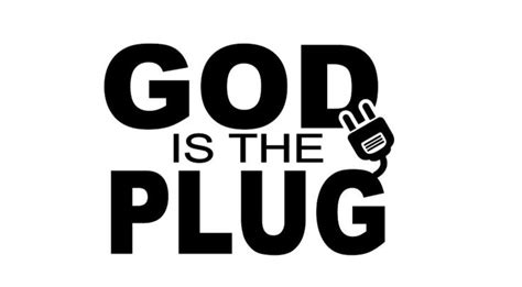 God is the Plug Christian Iron on Vinyl Decal Transfers Patch for T-shirts/pillowcases/fabric ...