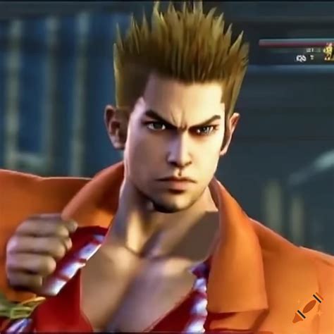 Tyler durden character in tekken video game gameplay on Craiyon