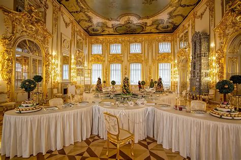 Dining Room of Catherine Palace St Petersburg, Russia