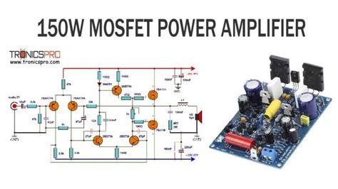 150W MOSFET Amplifier Circuit Diagram - TRONICSpro