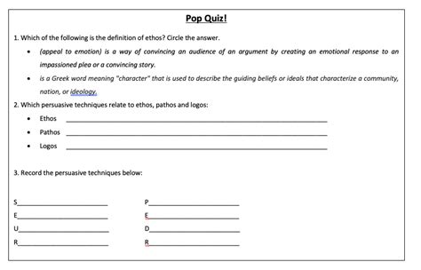 Pop Quiz! – Checking for Understanding – The English Classroom