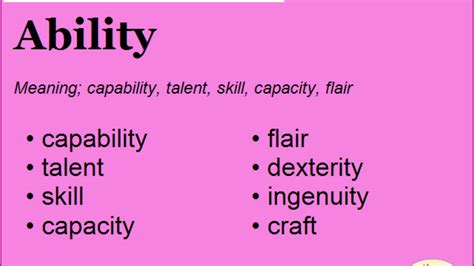 Another Word For Ability - soakploaty